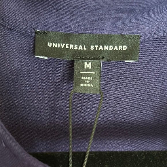 Universal Standard Deep Blue-Purple Bishop Sleeve V-Neck Dress - Picture 2 of 7